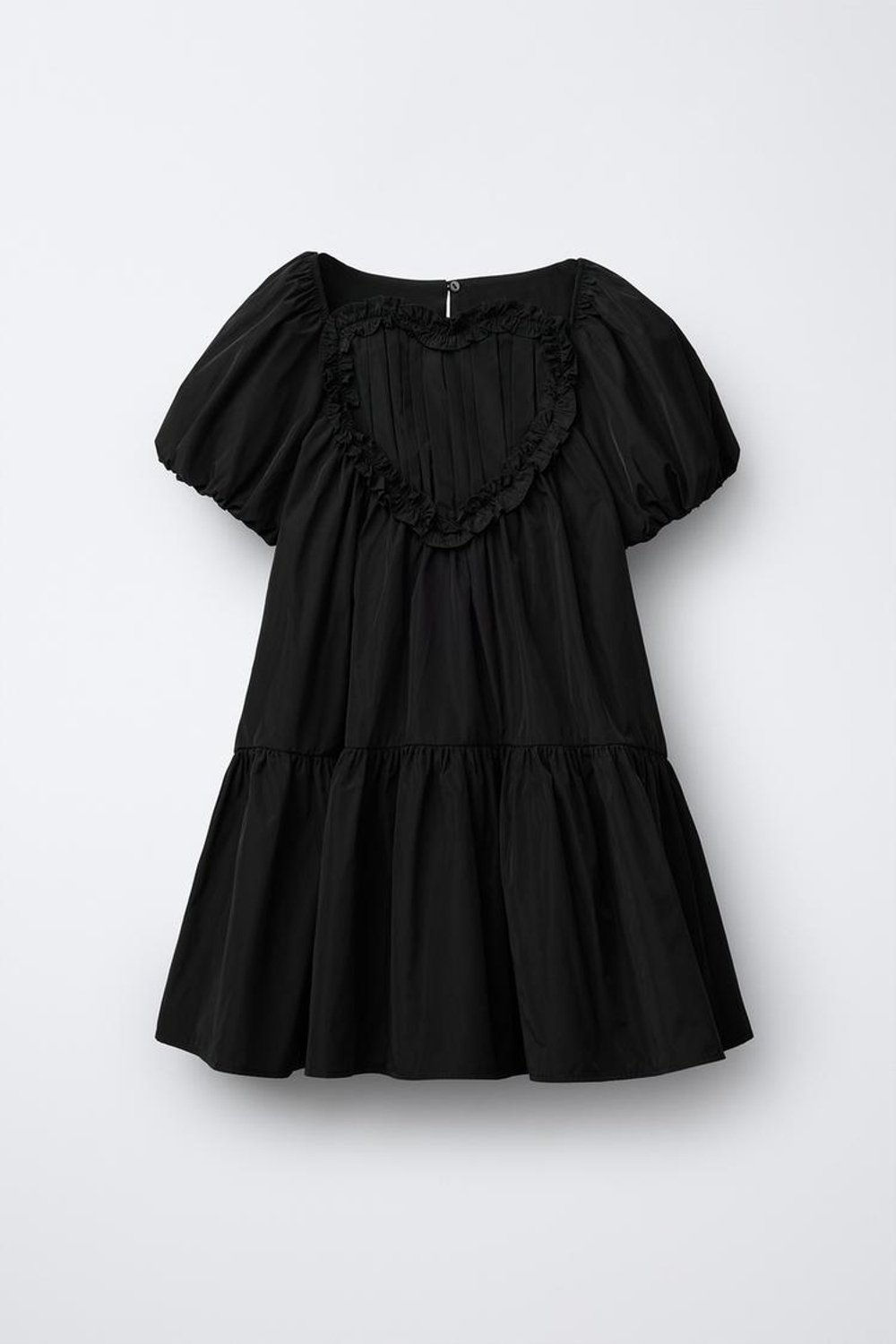 ZARA ПЛАТЬЕ ИЗ ТАФТЫ «СЕРДЦЕ», ЧЕРНЫЙ