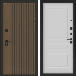 Входная металлическая дверь Бункер HIT Хит B-02 / ФЛ-711 Белый софт (белый матовый, без текстуры)