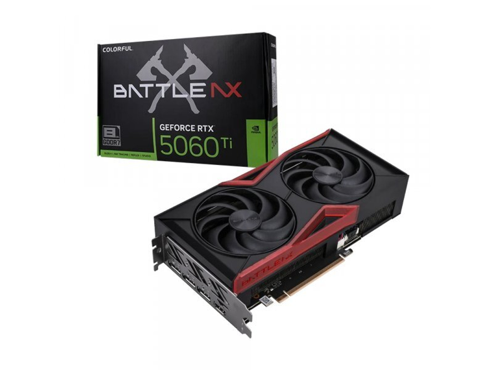 Видеокарта Colorful Nvidia GeForce RTX 5060 Ti BATTLE AX [RTX 5060 Ti Battle AX DUO 8GB-V]