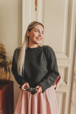 Пуловер Zoe из кашемира с мериносом графитового цвета