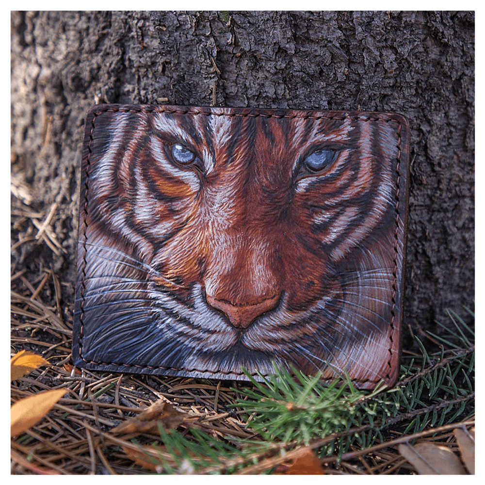 Кожаный картхолдер «Тигр»