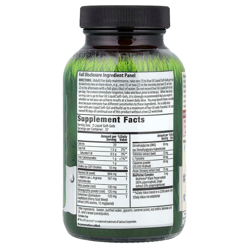 Irwin Naturals, Steel Libido, 75 мягких желатиновых капсул с жидкостью