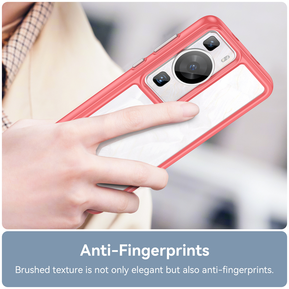 Усиленный чехол с мягкими рамками красного цвета для Huawei P60 и P60 Pro, увеличенные защитные свойства