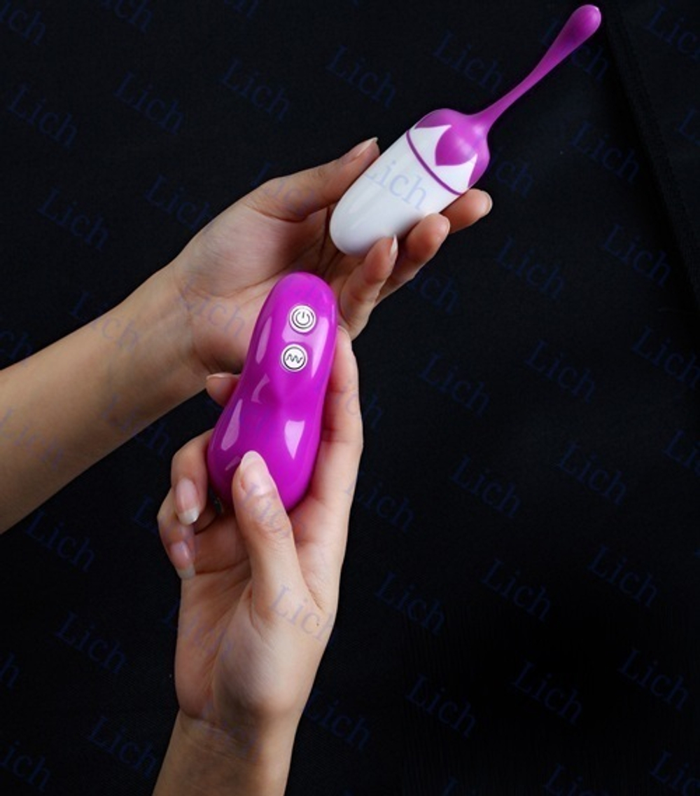 Фиолетовое виброяйцо  iPED EGG  с пультом дистанционного управления