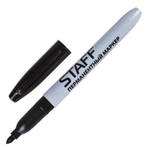 Маркер перм. 2,5мм, нестираемый, черн. (Staff)