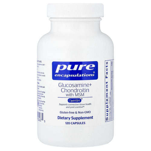 Pure Encapsulations, глюкозамин, хондроитин и МСМ, 120 капсул