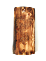 Доска разделочная из массива кедра с гравировкой Лошадь, пегас