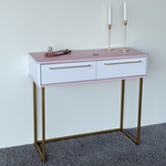 Туалетный столик консоль ROYAL 5211 эко (Зефир-Золото-р.золото)