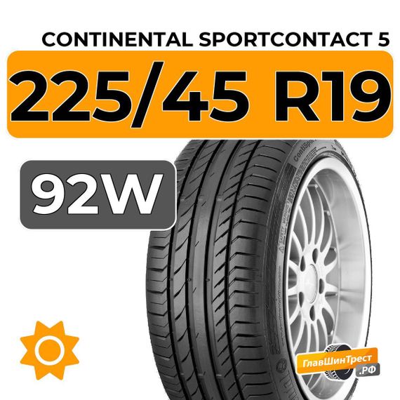 Continental SportContact 5 225/45 R19 92W