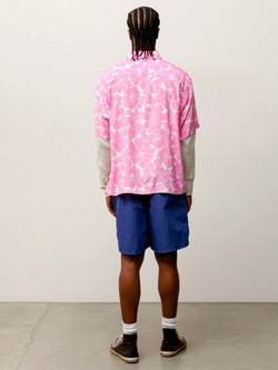 Рубашка Stussy Floral Hawaiian Pink