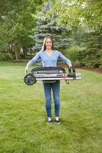 Портативный газовый гриль Weber Traveler Stealth Edition, 1 горелка, чёрный