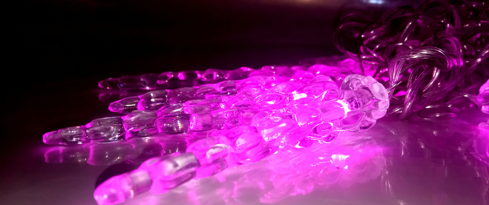 Гирлянда нить LED "сосульки" (4м/20шт) Фиолетовая Rohs40L