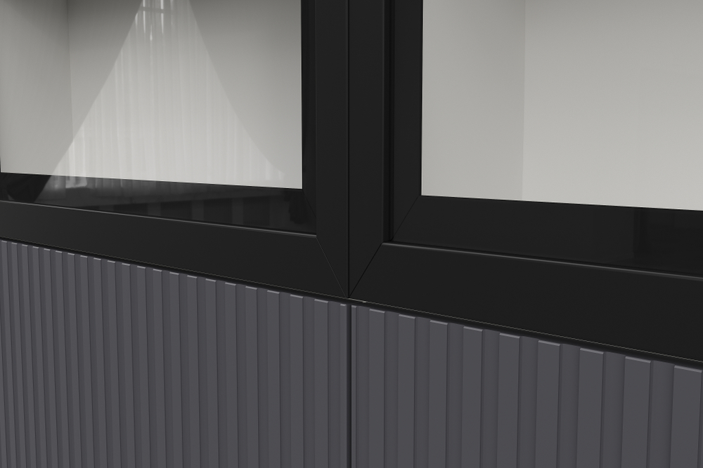 Кухонный гарнитур София 3м, Белый, Бланж, Графит матовый, Антарес