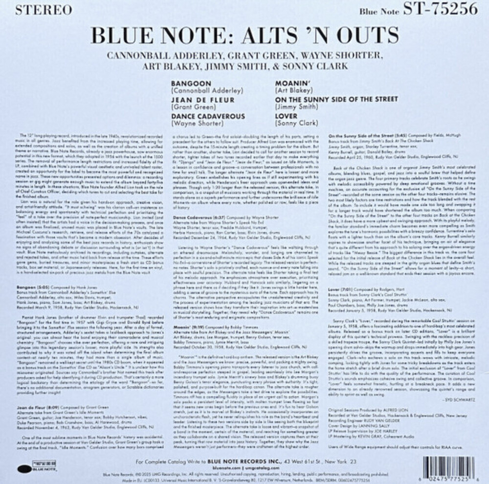Сборник / Blue Note: Alts'n Outs (Limited Edition)(Coloured Vinyl)(LP)