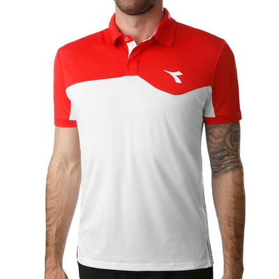 Мужское теннисное поло Diadora Court Polo Men - White, Red