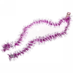 Мишура 2м 9см «Фейерверк» розовый/серебро