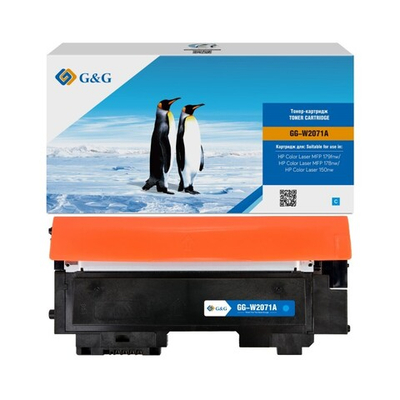 Картридж G&G аналог HP W2071A (117A) для Color LaserJet 178/150/179 голубой (0.7k)