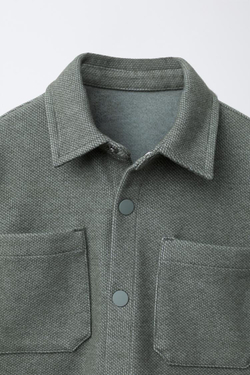 ZARA РУБАШКА С КАРМАНАМИ, ХАКИ