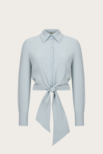 БЛУЗА ИЗ ШЕЛКА С ЗАВЯЗКАМИ