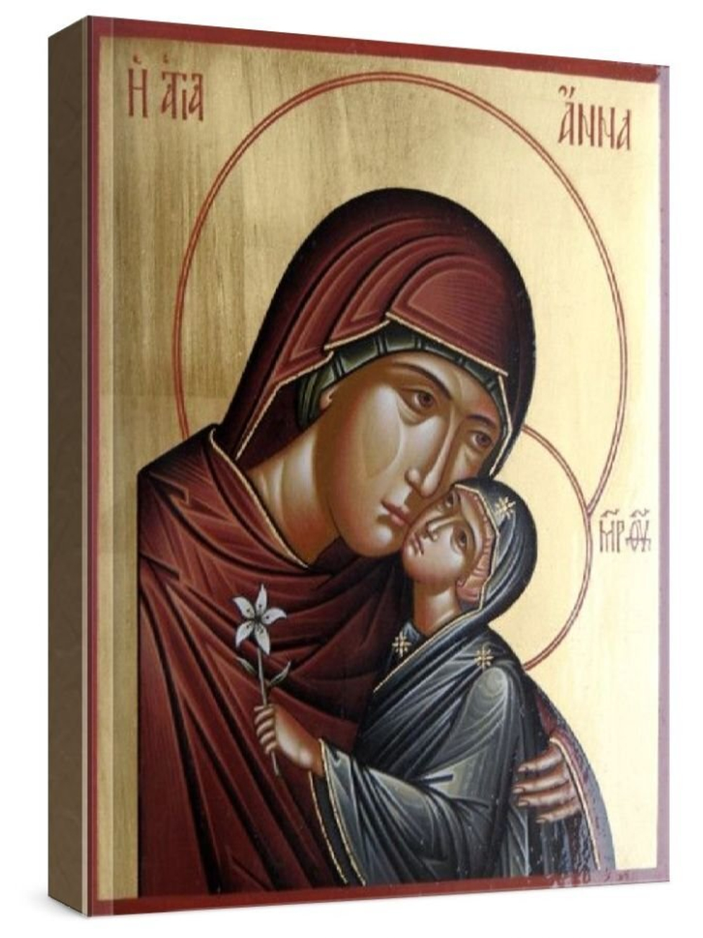 Анна праведная, мать Богородицы (рукописная икона)