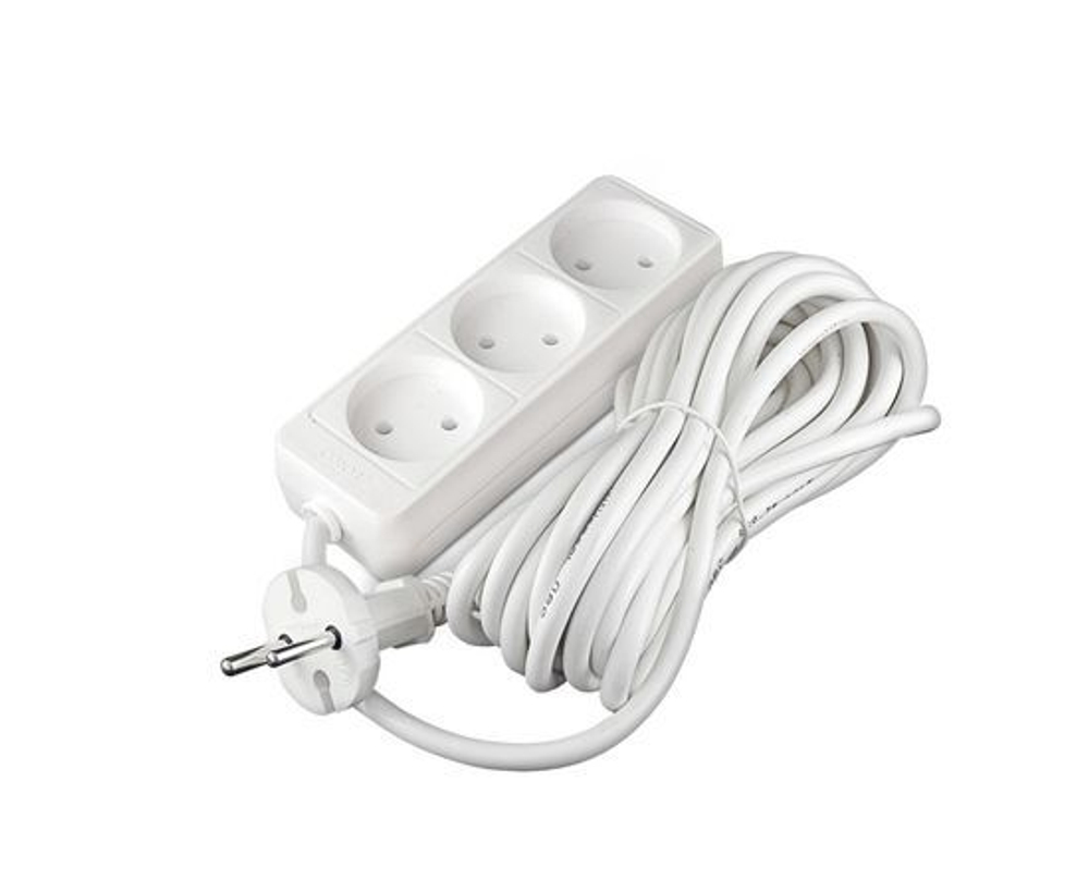 Удлинитель 3х7м без заземл. 10А IP20 2.2кВт ПВС Союз 481S-1307