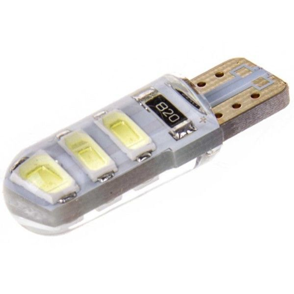 Лампа светодиодная 12V 5W без цоколя белый 6 SMD (габариты, повт.поворотника) обманка 2 шт. Skyway