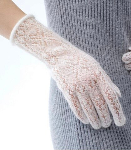 Перчатки ажурные ПЧ228-01 белые