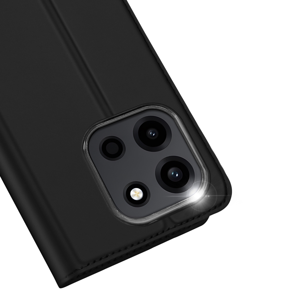 Чехол книжка из кожи черного цвета для OnePlus Nord 6, серия Skin Pro Series от Dux Ducis