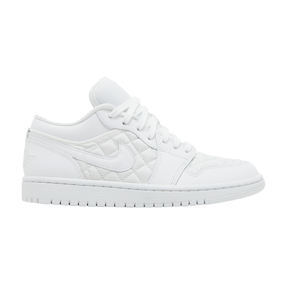 Кроссовки Jordan Air Jordan 1 Low Quilted "Triple White" (Женская размерная сетка)