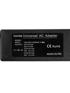 Универсальное зарядное устройство для ноутбука Luazon ZU20, 120 Вт, с переходниками 13 шт