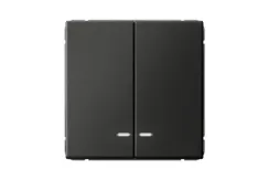 Выключатель Systeme Electric ARTGALLERY 2-клавишный с индикатором базальт 39372