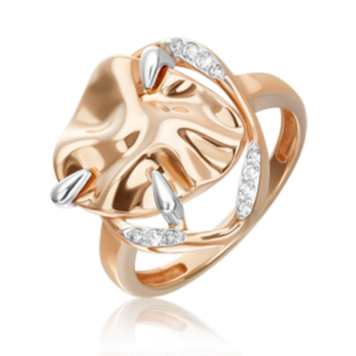 Кольцо «Шарм» из красного золота c натуральными топазами white Артикул: 01-5654-00-201-1110