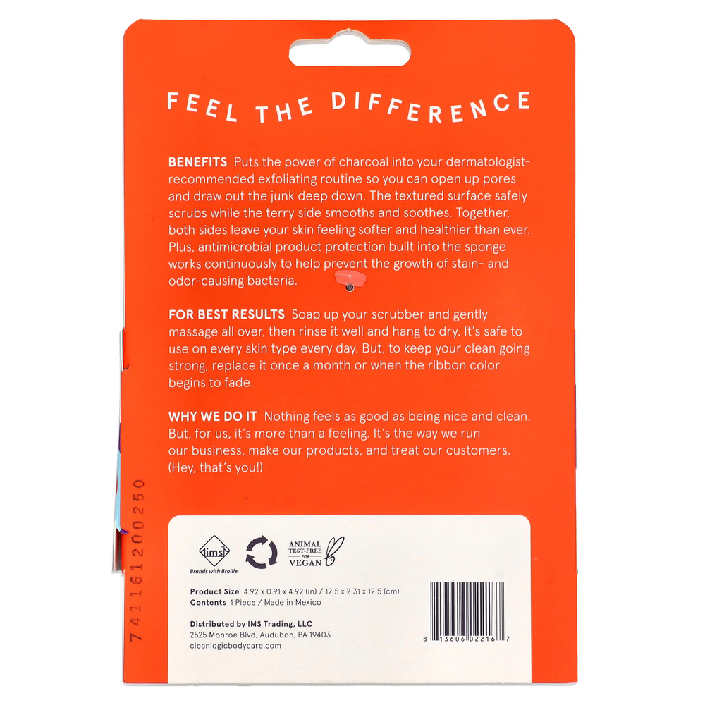 Cleanlogic, Detoxify, отшелушивающее средство для тела с двойной текстурой, 1 шт.