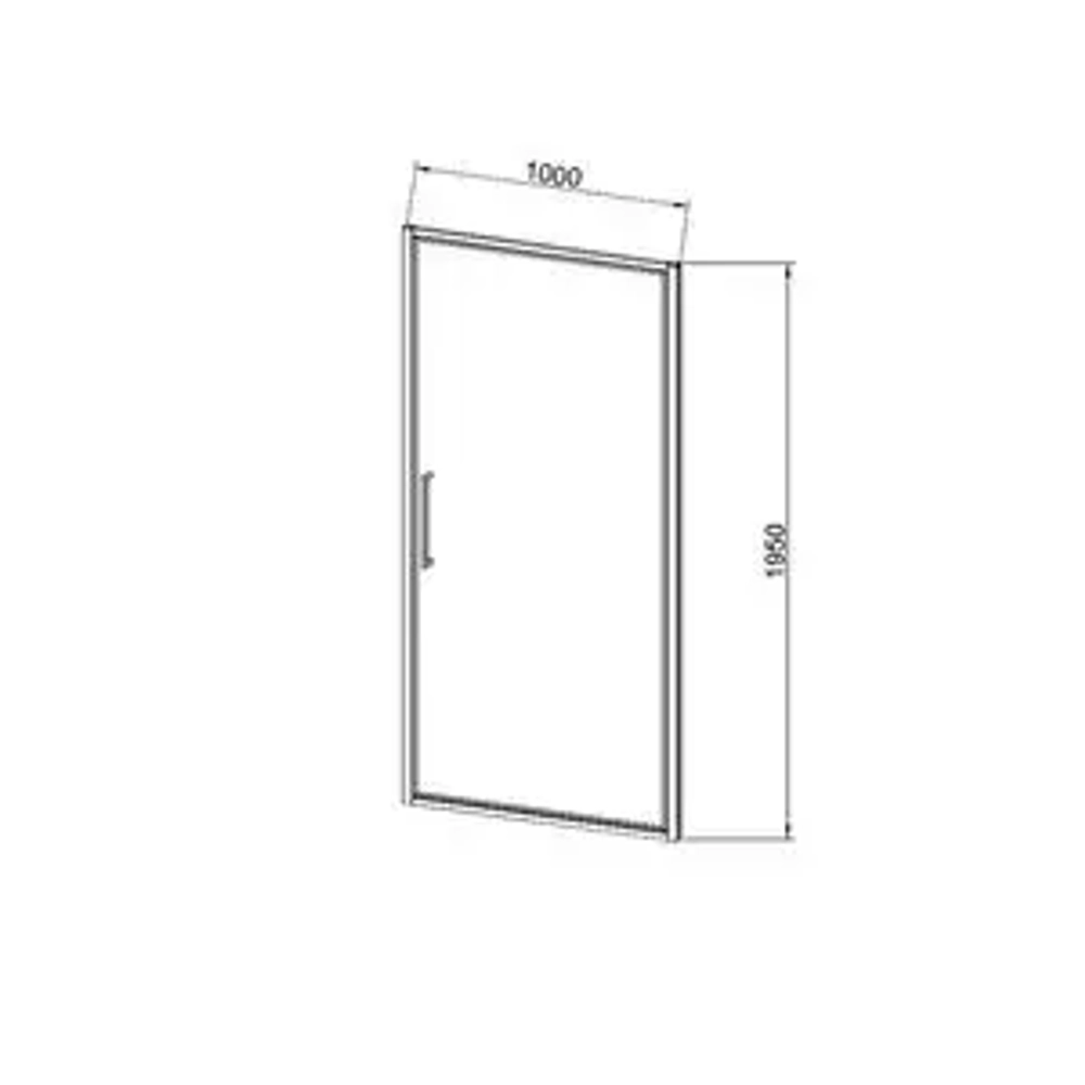 Душевая дверь Slim 8mm VDP-4SL100CLG, брашированное золото, стекло прозрачное, , шт