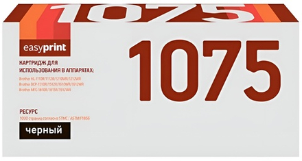 Картридж EasyPrint LB-1075 для Brother HL-1110R/1112R/DCP-1510R/1512R/MFC-1810R/1815R (1000 стр.) TN1075