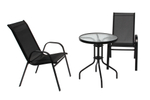 Набор мебели Garden Story Сан-Ремо мини (2 кресла в кор.+стол Ø60см, каркас черный, сиденья черные)