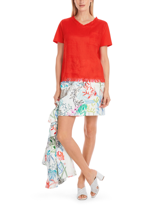 Футболка из хлопка и льна