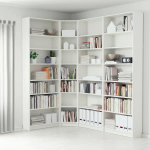 Угловой книжный шкаф - BILLY IKEA/БИЛЛИ ИКЕА, 28х135/215х237 см, белый