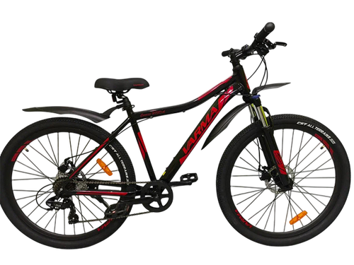 Велосипед 27,5" VARMA CONRAD H73DA р.18" 7ск. чёрно-красный ал. (ВРТ)