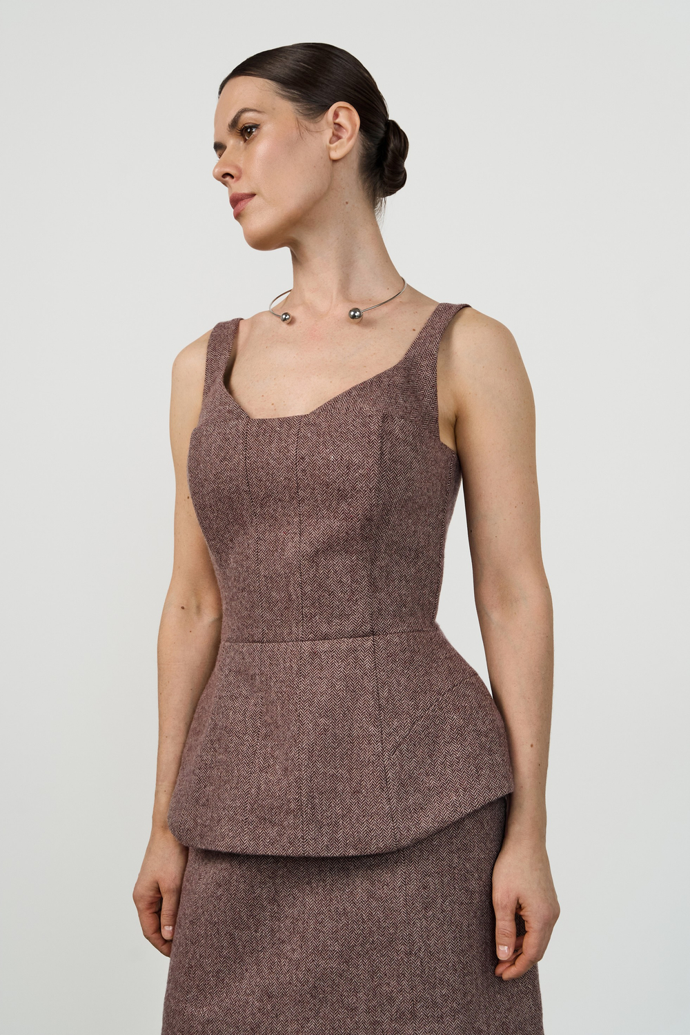 Топ корсетный шерстяной