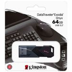 Флеш-диск 64 GB KINGSTON DataTraveler Exodia Onyx, разъем USB 3.2, черный, DTXON/64GB