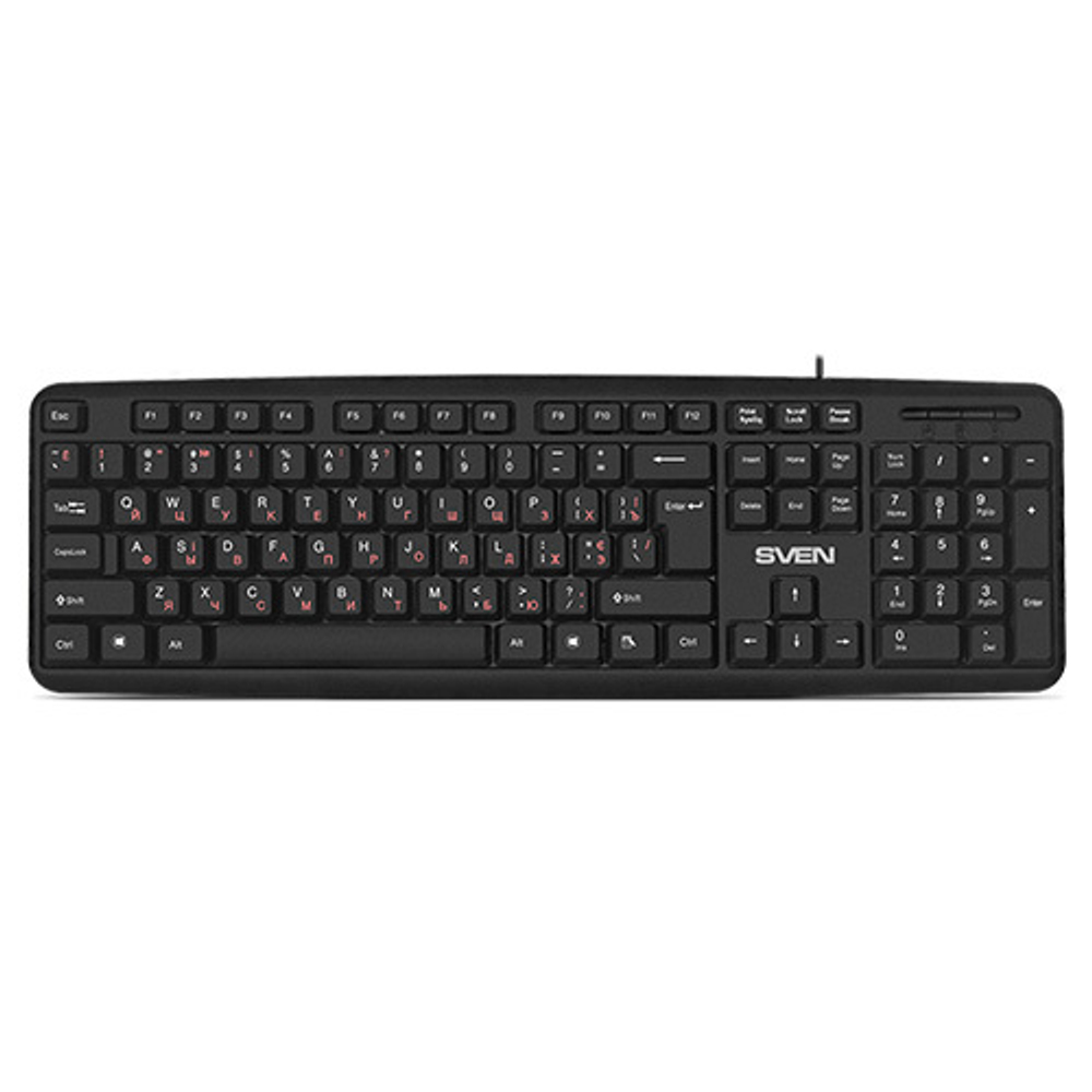 SVEN Клавиатура KB-S230 чёрная (104кл, каб. 2м)