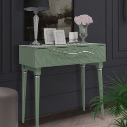 Консоль Арт Колор leaves Классик Сильвер Зеленый нефрит