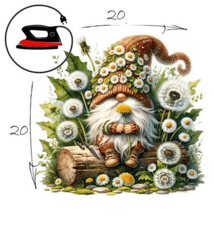 Термотрансфер "Кактусы", наклейка на одежду, 20х20