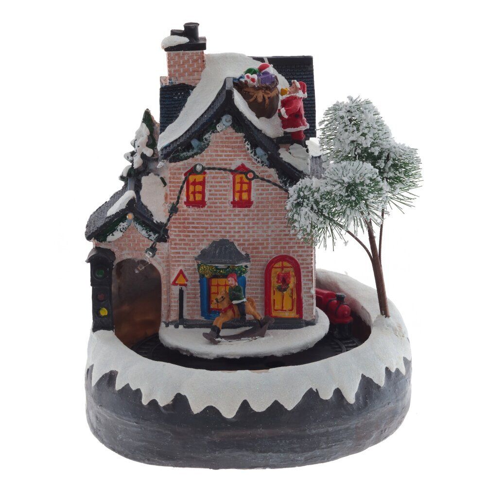 GAEM Фигурка декоративная "Рождество" (4 мелодии, подсвет, движ, 3xAA н/п, +USB), L19 W18 H22 см