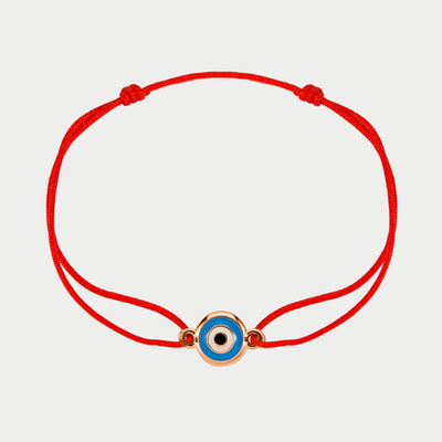 Браслет текстильный со вставкой из розового золота 585 пробы (арт. Б10910101)