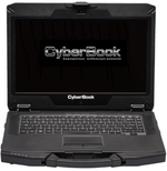 Ноутбук защищённый CyberBook S1154 STD 14 ", Core i5, 8 Гб RAM, 256 Гб SSD, Iris Xe Graphics, Черный