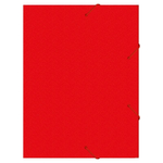 Папка-короб на резинке Бюрократ, А4 пластиковая, 500 мкм, корешок 25 мм., красная