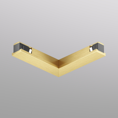 TR5723-SB Электрический коннектор для трека SHINE BASE 90° потолок-потолок, сатинированная латунь, алюминий