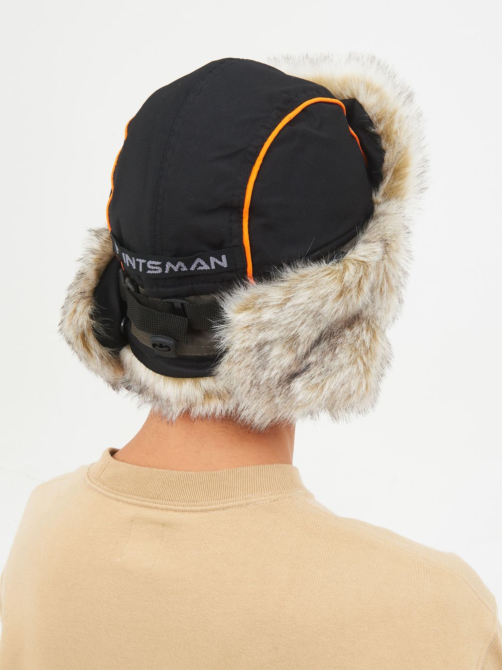 Шапка ушанка зимняя Siberia ткань Breathable цвет Хаки/Черный иск. мех Волк